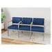 Lesro Lenox Steel Patriot Plus Imperial Blue Vinyl 3-Seat Sofa with Center Arms Lesro Lenox Steel Patriot Plus Imperial Blue Vinyl 3-Seat Sofa with Center Arms