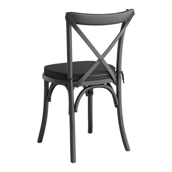 Lancaster Table & Seating Vineyard Smokey Black Wood Cross Back Chair with 2 Lancaster Table & Seating Vineyard Smokey Black Wood Cross Back Chair with 2