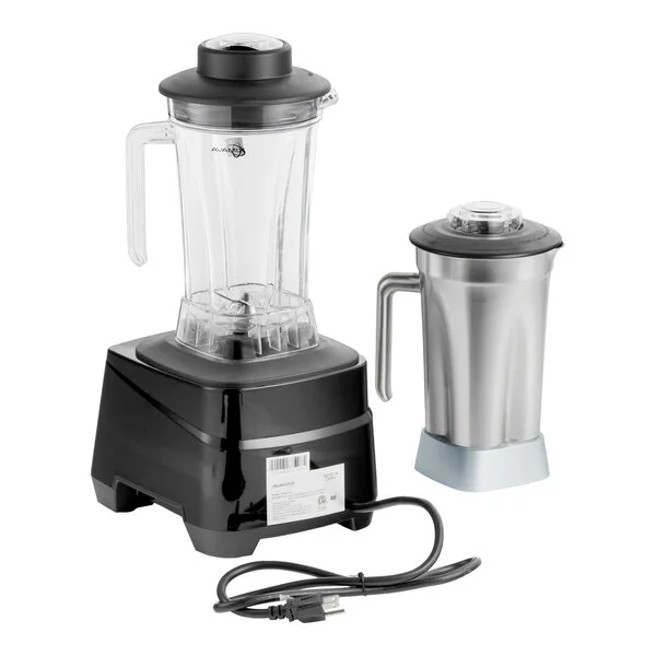 AvaMix BX2100PS 3 1/2 hp Commercial Blender with 8-Speed Programmable Touchpad Control, Timer, 64 oz. Stainless Steel Jar, and 64 oz. Polycarbonate Container - 120V AvaMix BX2100PS 3 1/2 hp Commercial Blender with 8-Speed Programmable Touchpad Control, Timer, 64 oz. Stainless Steel Jar, and 64 oz. Polycarbonate Container - 120V