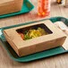 Choice Kraft Folded Paper #2 Take-Out Container with Window 7 3/4 Choice Kraft Folded Paper #2 Take-Out Container with Window 7 3/4