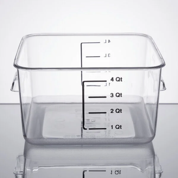 Rubbermaid® 4 Qt. Clear Square Polycarbonate Food Storage Container Rubbermaid® 4 Qt. Clear Square Polycarbonate Food Storage Container