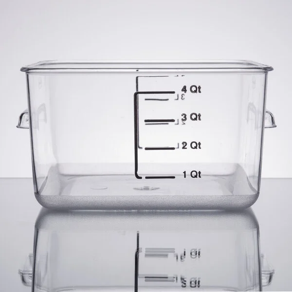 Rubbermaid® 4 Qt. Clear Square Polycarbonate Food Storage Container Rubbermaid® 4 Qt. Clear Square Polycarbonate Food Storage Container