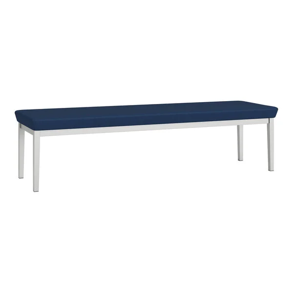 Lesro Lenox Steel Patriot Plus Imperial Blue Vinyl 3-Seat Bench Lesro Lenox Steel Patriot Plus Imperial Blue Vinyl 3-Seat Bench