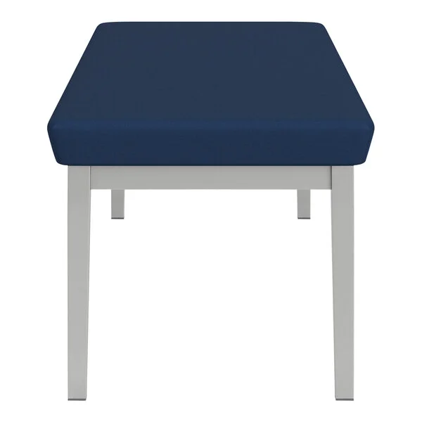 Lesro Lenox Steel Patriot Plus Imperial Blue Vinyl 3-Seat Bench Lesro Lenox Steel Patriot Plus Imperial Blue Vinyl 3-Seat Bench