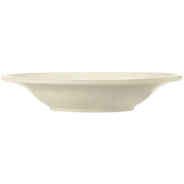 Libbey Porcelana Cream 24.3 oz. Cream White Wide Rim Rolled Edge Porcelain Deep Soup Bowl - Sample Libbey Porcelana Cream 24.3 oz. Cream White Wide Rim Rolled Edge Porcelain Deep Soup Bowl - Sample
