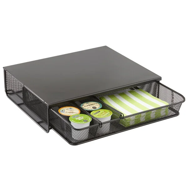 Safco 3274BL Black 1 Drawer Coffee Pod Organizer - 12 1/2 Safco 3274BL Black 1 Drawer Coffee Pod Organizer - 12 1/2