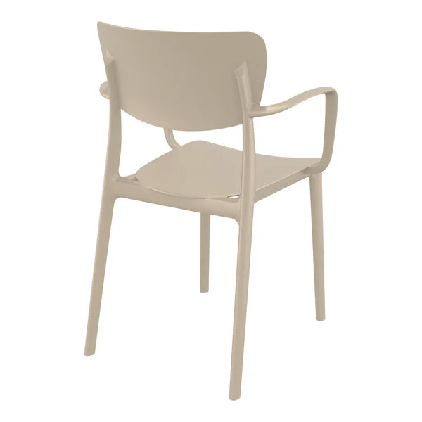 Siesta Lisa Taupe Resin Outdoor Dining Arm Chair Siesta Lisa Taupe Resin Outdoor Dining Arm Chair