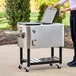 Choice 100 Qt. Stainless Steel Beverage Cooler Cart - 43 Choice 100 Qt. Stainless Steel Beverage Cooler Cart - 43