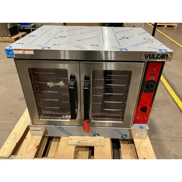 Scratch and Dent Vulcan VC4GD-2 1D150K Liquid Propane Single Deck Full Size Gas Convection Oven with Solid State Controls and Legs - 50,000 BTU Scratch and Dent Vulcan VC4GD-2 1D150K Liquid Propane Single Deck Full Size Gas Convection Oven with Solid State Controls and Legs - 50,000 BTU