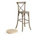 Lancaster Table & Seating Vineyard Whiskey Brown Wood Cross Back Bar Stool with 2 Lancaster Table & Seating Vineyard Whiskey Brown Wood Cross Back Bar Stool with 2