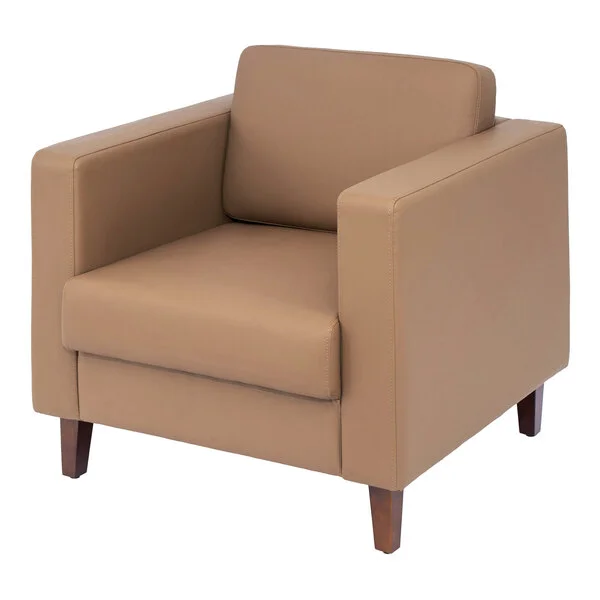 Flash Furniture Hercules Artemis Cognac LeatherSoft Chair with Charging Bank and Wooden Feet Flash Furniture Hercules Artemis Cognac LeatherSoft Chair with Charging Bank and Wooden Feet