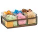 Cal-Mil 3910-6-84 Sierra Bronze Metal and Rustic Pine Organizer with 6 Square Glass Jars - 12 1/2 Cal-Mil 3910-6-84 Sierra Bronze Metal and Rustic Pine Organizer with 6 Square Glass Jars - 12 1/2