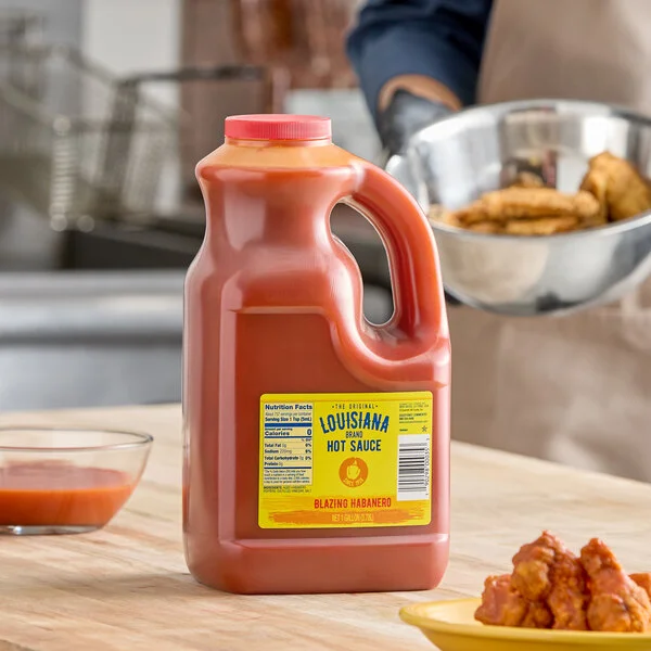 The Original Louisiana Brand 1 Gallon Habanero Hot Sauce - 4/Case The Original Louisiana Brand 1 Gallon Habanero Hot Sauce - 4/Case