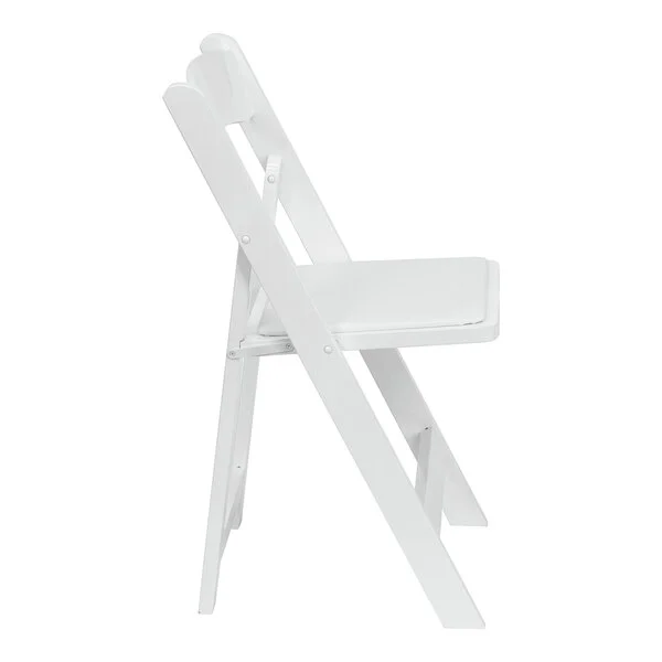 Flash Furniture Hercules White Wood Folding Chair with White Vinyl Seat - 2/Case Flash Furniture Hercules White Wood Folding Chair with White Vinyl Seat - 2/Case