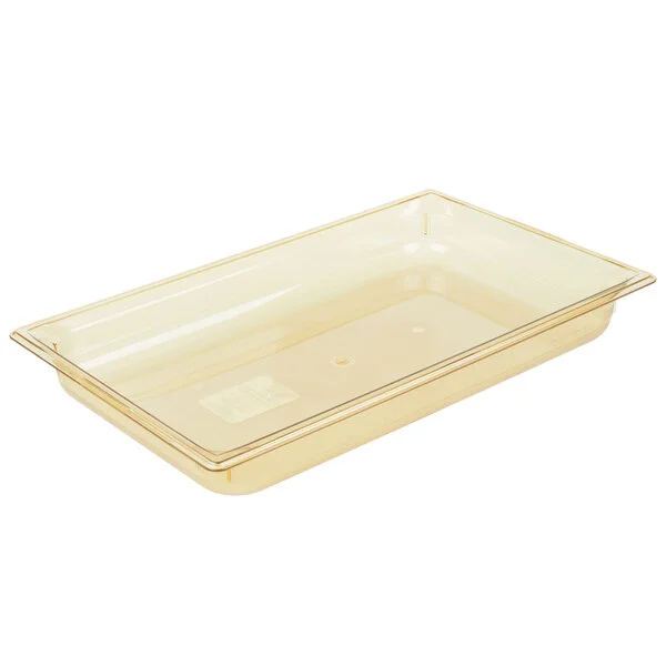 Vollrath 9002410 Super Pan® Full Size Amber High Heat Plastic Food Pan - 2 1/2 Vollrath 9002410 Super Pan® Full Size Amber High Heat Plastic Food Pan - 2 1/2
