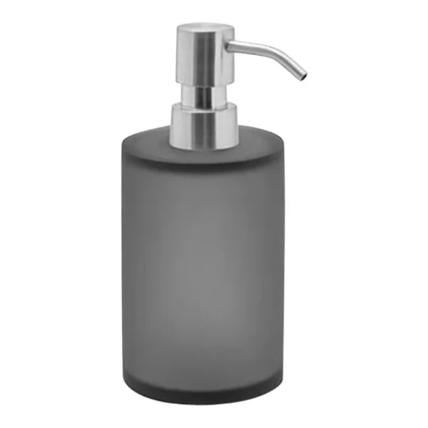 room360 Nassau 10 oz. Smoke Soap Dispenser with Mirrored Stainless Pump Top - 6/Case