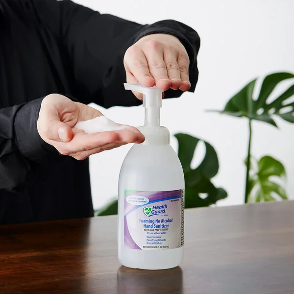 Kutol 68291 Health Guard 18 oz. Foaming Light Linen No Alcohol Instant Hand Sanitizer - 6/Case