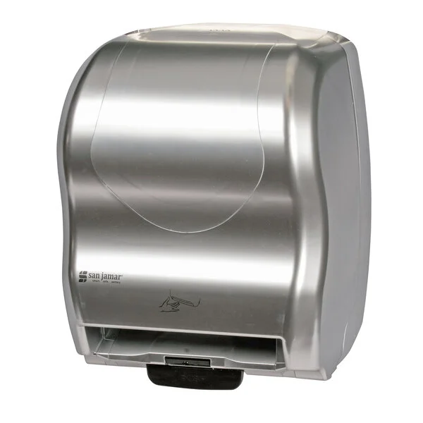 San Jamar T8370SS Hybrid Summit Stainless Steel Look Hands Free Paper Towel Dispenser San Jamar T8370SS Hybrid Summit Stainless Steel Look Hands Free Paper Towel Dispenser