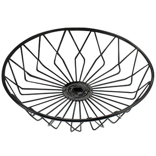 Cal-Mil 1292TRAY Black Round Wire Basket - 12