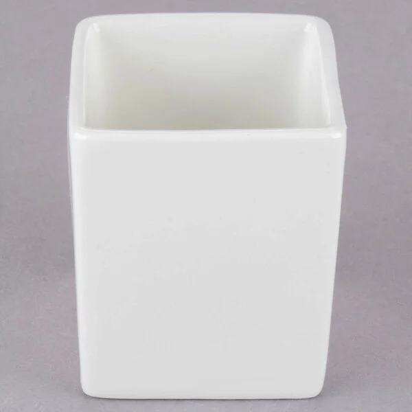 Tuxton AMU-761 AlumaTux Pearl White (European White) 3 oz. China Stackable Ramekin - 24/Case Tuxton AMU-761 AlumaTux Pearl White (European White) 3 oz. China Stackable Ramekin - 24/Case