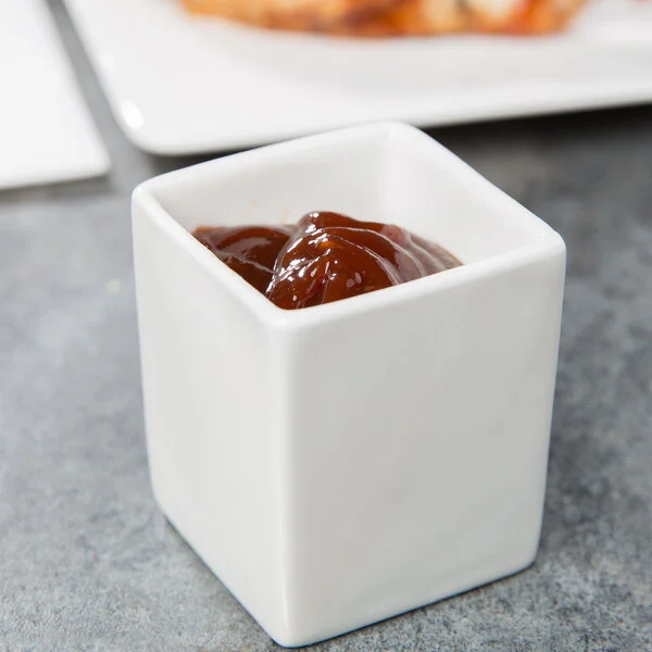Tuxton AMU-761 AlumaTux Pearl White (European White) 3 oz. China Stackable Ramekin - 24/Case Tuxton AMU-761 AlumaTux Pearl White (European White) 3 oz. China Stackable Ramekin - 24/Case