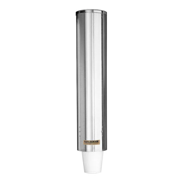San Jamar C4200PF Pull-Type Stainless Steel Wall Mount 4 - 10 oz. Foam Cup Dispenser San Jamar C4200PF Pull-Type Stainless Steel Wall Mount 4 - 10 oz. Foam Cup Dispenser