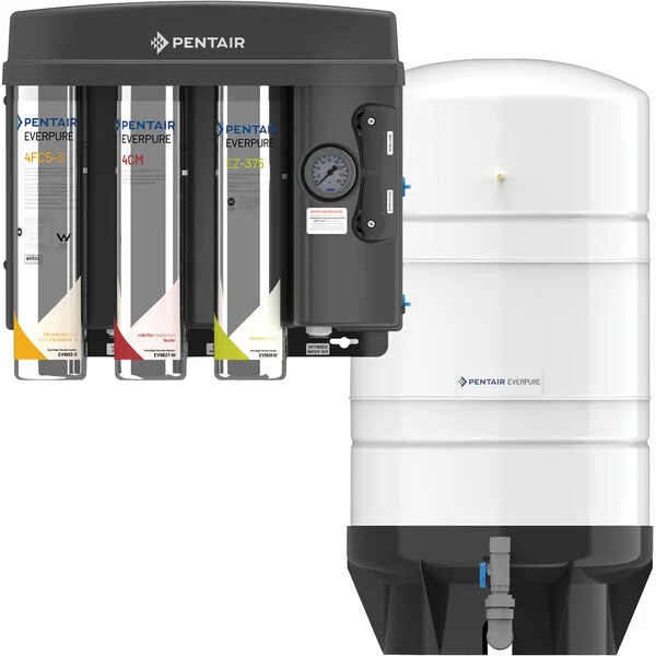 Everpure EV9975-58 EZ-RO 375/16G Reverse Osmosis System with White 16 Gallon Tank - 375 GPD Everpure EV9975-58 EZ-RO 375/16G Reverse Osmosis System with White 16 Gallon Tank - 375 GPD