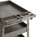 Lavex Large Black 3-Shelf Utility Cart with Premium Handle, Built-In Tool Compartments, and Oversized Wheels - 46 3/4 Lavex Large Black 3-Shelf Utility Cart with Premium Handle, Built-In Tool Compartments, and Oversized Wheels - 46 3/4