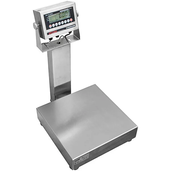 Optima Weighing Systems OP-915SS-18-18-400 400 lb. Stainless Steel Washdown Bench Scale with 18