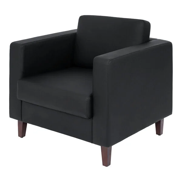 Flash Furniture Hercules Artemis Black LeatherSoft Chair with Charging Bank and Wooden Feet Flash Furniture Hercules Artemis Black LeatherSoft Chair with Charging Bank and Wooden Feet
