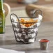 American Metalcraft BWB750 Round Black Wire Basket with Handles - 7 American Metalcraft BWB750 Round Black Wire Basket with Handles - 7