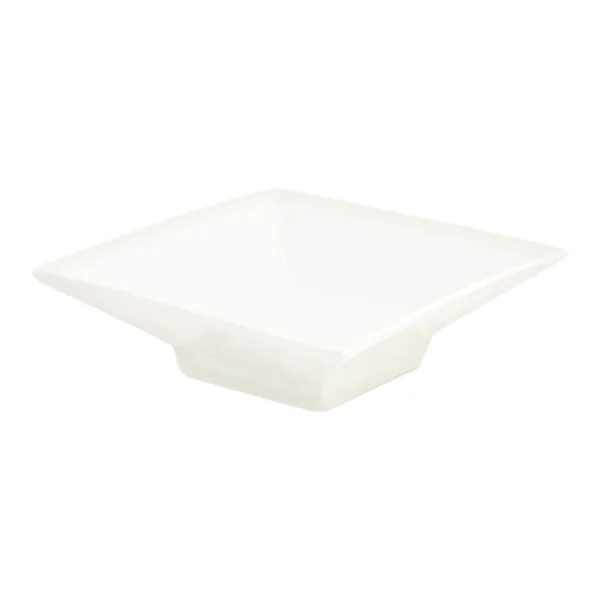 Front of the House Catalyst 1 oz. European White Square Porcelain Footed Sauce Dish - 12/Case Front of the House Catalyst 1 oz. European White Square Porcelain Footed Sauce Dish - 12/Case