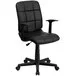 Flash Furniture GO-1691-1-BK-A-GG Mid-Back Black Quilted Vinyl Office Chair / Task Chair with Arms Flash Furniture GO-1691-1-BK-A-GG Mid-Back Black Quilted Vinyl Office Chair / Task Chair with Arms