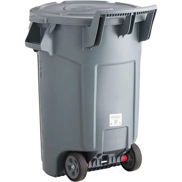 Rubbermaid® BRUTE 44 Gallon Gray Wheeled Round Trash Can and Lid Rubbermaid® BRUTE 44 Gallon Gray Wheeled Round Trash Can and Lid