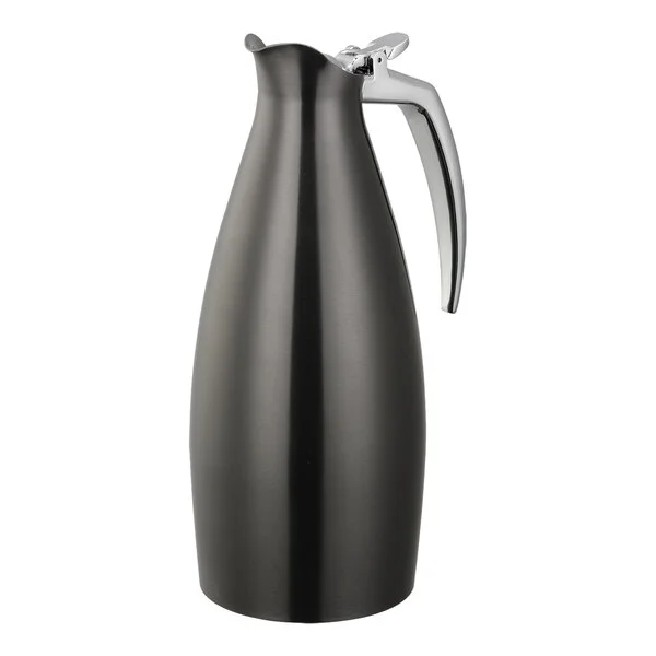 Service Ideas Altus 33.8 oz. Dark Tungsten Stainless Steel Insulated Coffee Carafe / Server ALTU10BSDT