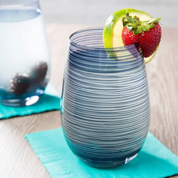 Stolzle Twister from Global Tableware Collective 16.5 oz. Smoky Blue Stemless Wine Glass / Tumbler - 24/Case Stolzle Twister from Global Tableware Collective 16.5 oz. Smoky Blue Stemless Wine Glass / Tumbler - 24/Case