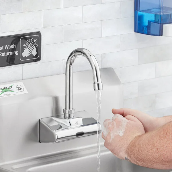 Waterloo Wall-Mount Hands-Free Sensor Faucet with 4 3/8 Waterloo Wall-Mount Hands-Free Sensor Faucet with 4 3/8