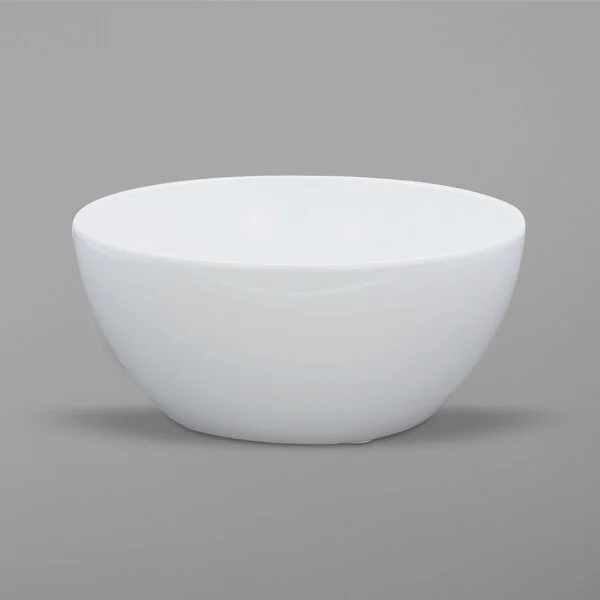 Elite Global Solutions M738R-W Olympus 1.25 Qt. White Round Melamine Bowl Elite Global Solutions M738R-W Olympus 1.25 Qt. White Round Melamine Bowl