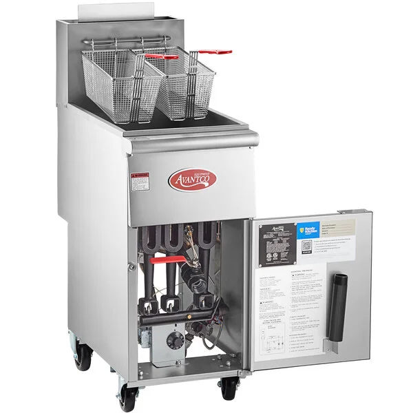 Avantco FF40 Liquid Propane 40 lb. Stainless Steel Floor Fryer - 90,000 BTU Avantco FF40 Liquid Propane 40 lb. Stainless Steel Floor Fryer - 90,000 BTU