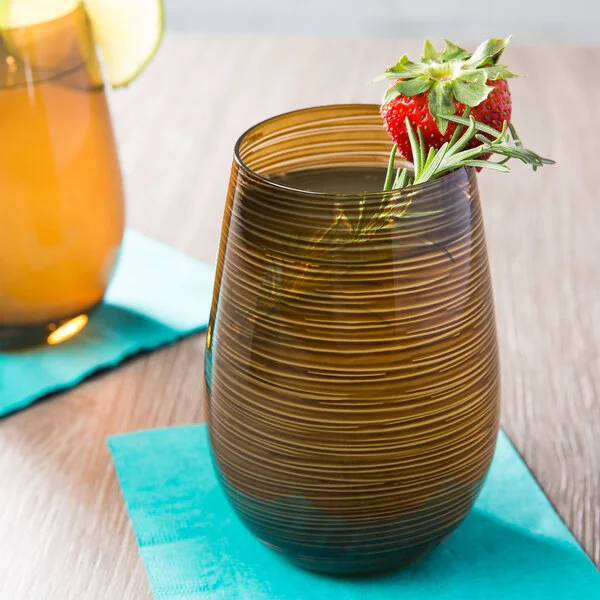 Stolzle Twister from Global Tableware Collective 16.5 oz. Brown Stemless Wine Glass / Tumbler - 24/Case Stolzle Twister from Global Tableware Collective 16.5 oz. Brown Stemless Wine Glass / Tumbler - 24/Case