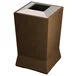 Commercial Zone 724665 ModTec 39 Gallon Old Bronze Square Trash Can with Stainless Steel Lid Commercial Zone 724665 ModTec 39 Gallon Old Bronze Square Trash Can with Stainless Steel Lid