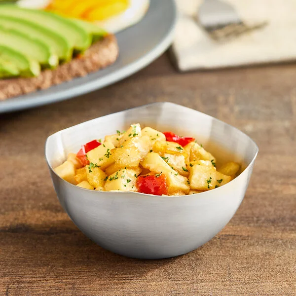 American Metalcraft SB400 5.5 oz. Round Satin Finish Stainless Steel Snack Bowl / Sauce Cup American Metalcraft SB400 5.5 oz. Round Satin Finish Stainless Steel Snack Bowl / Sauce Cup