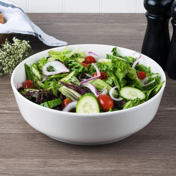 Villeroy & Boch 16-4004-3170 Affinity 87.75 oz. White Porcelain Salad Bowl - 6/Case