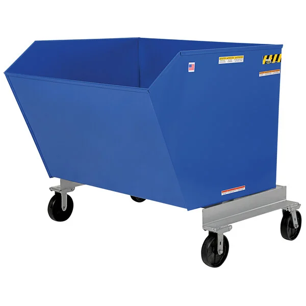 Vestil P-HOP-1.5 1.5 Cubic Yard Mobile Tilting Steel Hopper with 8 Vestil P-HOP-1.5 1.5 Cubic Yard Mobile Tilting Steel Hopper with 8