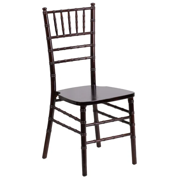 Flash Furniture XS-WALNUT-GG Hercules Walnut Chiavari Hardwood Stacking Chair