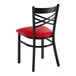 Lancaster Table & Seating Black Finish Cross Back Chair with 2 1/2 Lancaster Table & Seating Black Finish Cross Back Chair with 2 1/2