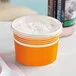 Choice 12 oz. Orange Paper Frozen Yogurt / Food Cup with Flat Lid - 50/Case Choice 12 oz. Orange Paper Frozen Yogurt / Food Cup with Flat Lid - 50/Case