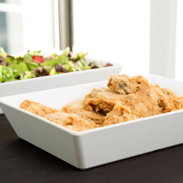 American Metalcraft MLRP13 Endurance 136 oz. Rectangular Melamine Serving Bowl American Metalcraft MLRP13 Endurance 136 oz. Rectangular Melamine Serving Bowl