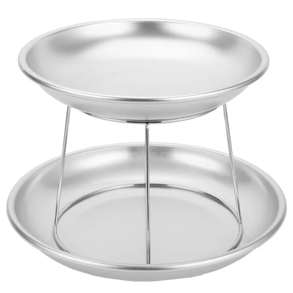 Choice 2-Tier Seafood Tower Set with Small Aluminum Trays and Stand Choice 2-Tier Seafood Tower Set with Small Aluminum Trays and Stand