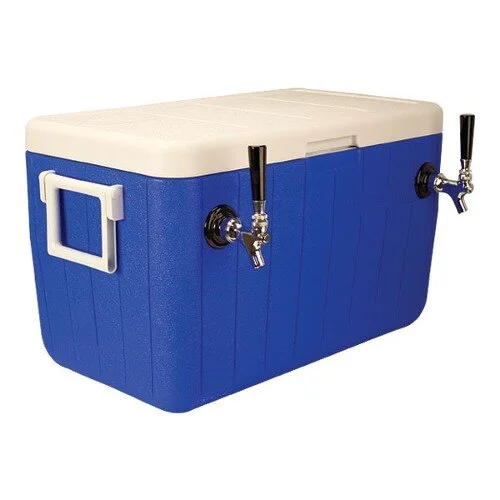 Micro Matic HDCP-D2-48B Blue 2 Faucet 48 Qt. Insulated Jockey Box with 10 Micro Matic HDCP-D2-48B Blue 2 Faucet 48 Qt. Insulated Jockey Box with 10